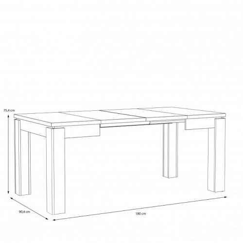 Стол обеденный Forte TRASS EST45 90(180)х90 см