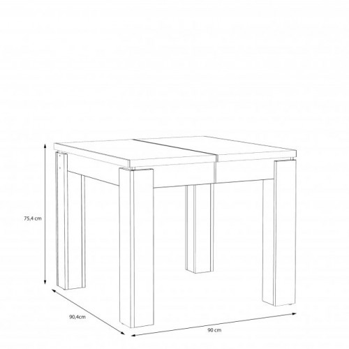 Стол обеденный Forte TRASS EST45 90(180)х90 см