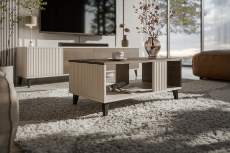 Стол журнальный HALMAR RANDOM 2 LAW-1 кашемир-орех