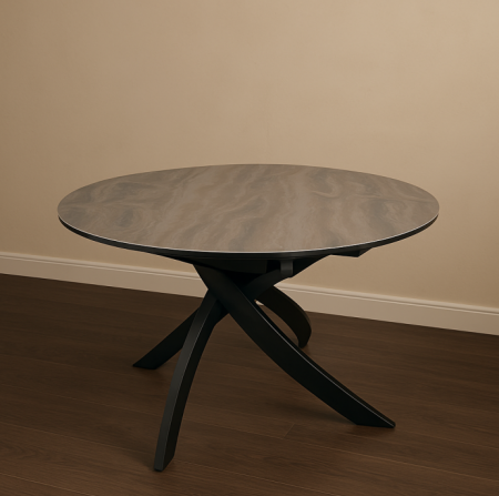 Стол круглый обеденный Super Premium Ceramic EVRO- Caezar Venice Brown T-7479