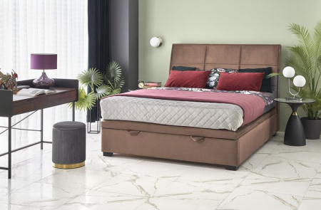 Кровать двуспальная HALMAR CONTINENTAL_2-160 (бежевый) 160х200  