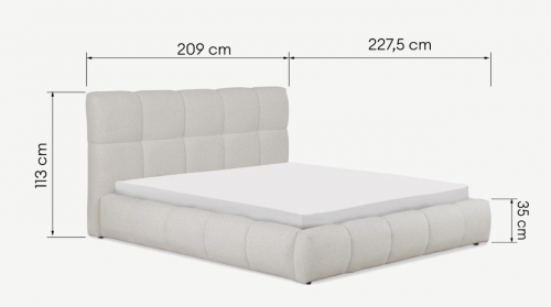 Кровать с подьемным механизмом CRV- Fusion linen harmony 180*200 