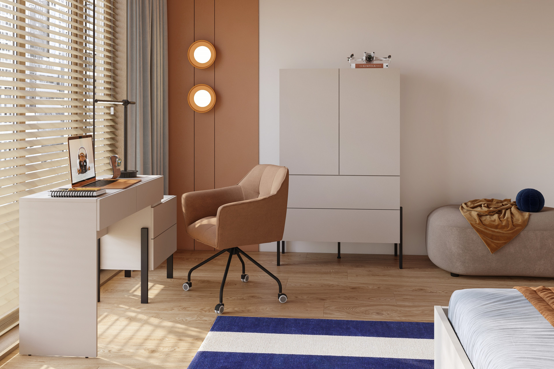 Туалетный столик Helvetia JUKON S 24KSND03 (кашемир/черный)