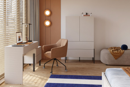 Туалетный столик Helvetia JUKON S 24KSND03 (кашемир/черный)