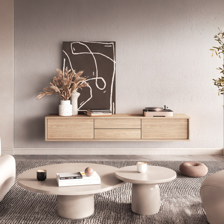 Тумба под телевизор навесная Helvetia FRIDA 24DOMT39 (дуб промасленный)