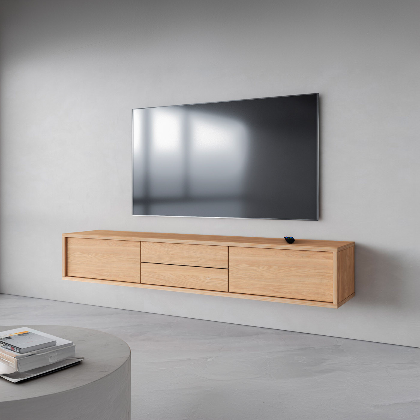 Тумба под телевизор навесная Helvetia FRIDA 24DOMT39 (дуб промасленный)