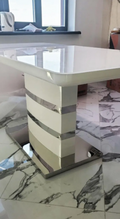Стол обеденный модерн premium  EVRO- Montana DT115 белый