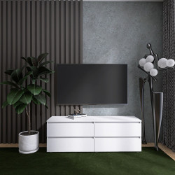 Тумба под телевизор EVR- Лайт ЛТВ-1400 белый(нимфея альба)