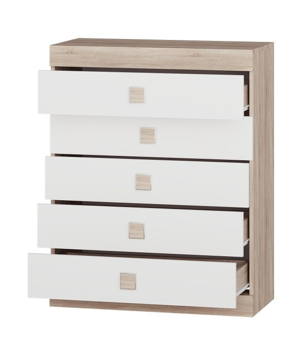 Спальня (модульная) EVR- Соната-2 дуб Сонома + фасад белый