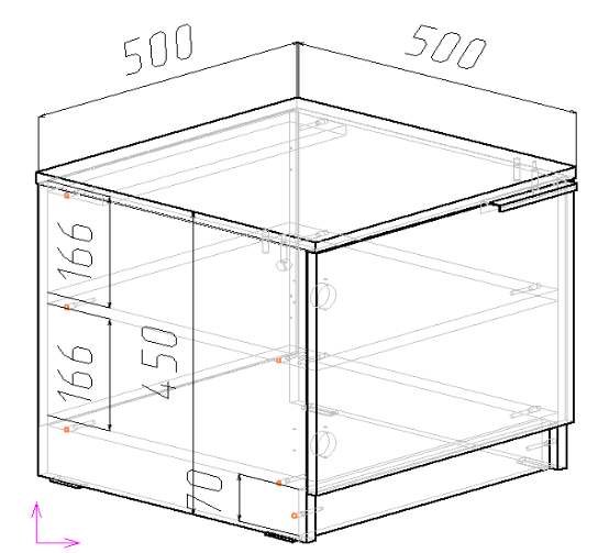 Тумба прикроватная правая/левая на 1 дверь ViA- APC АТ-1 (дуб тахо/кашемир)
