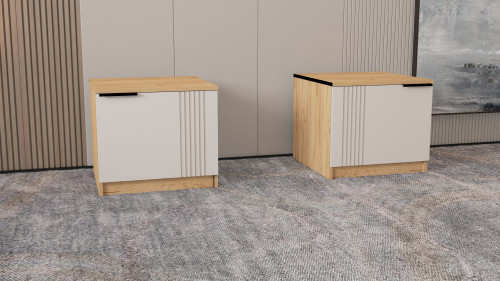 Тумба прикроватная правая/левая на 1 дверь ViA- APC АТ-1 (дуб тахо/кашемир)