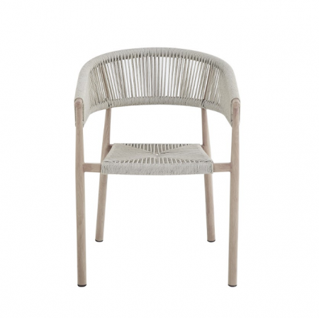 Стул садовый VTR- ODС-20 (Ноли) айвори + белый дуб 