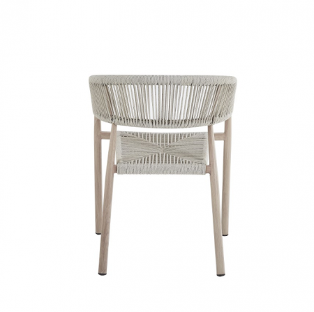 Стул садовый VTR- ODС-20 (Ноли) айвори + белый дуб 