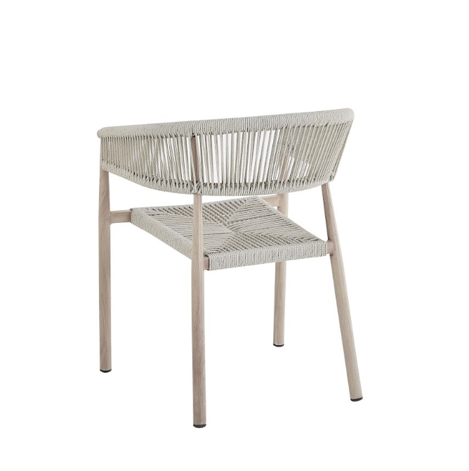 Стул садовый VTR- ODС-20 (Ноли) айвори + белый дуб 