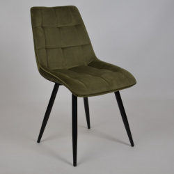 Стул INI- CHARLIE черный каркас/оливковый