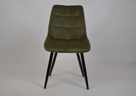 Стул INI- CHARLIE черный каркас/оливковый