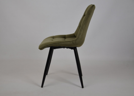 Стул INI- CHARLIE черный каркас/оливковый