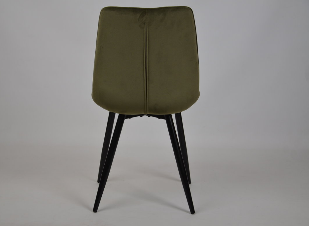 Стул INI- CHARLIE черный каркас/оливковый