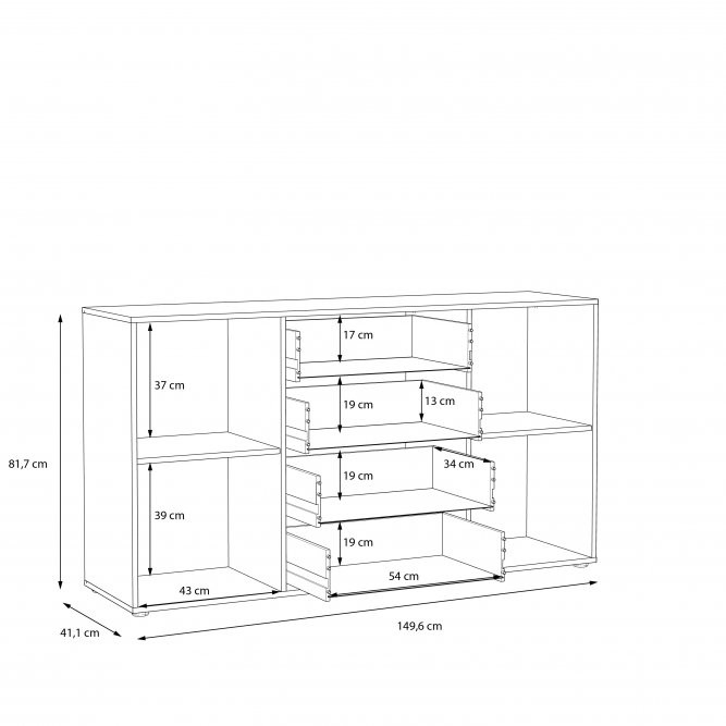 Комод 2D4S Forte LOCARNO LCRK231