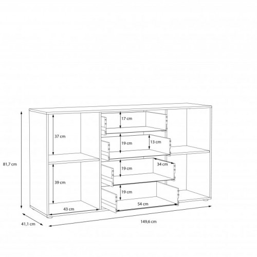 Комод 2D4S Forte LOCARNO LCRK231