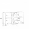 Комод 2D4S Forte LOCARNO LCRK231