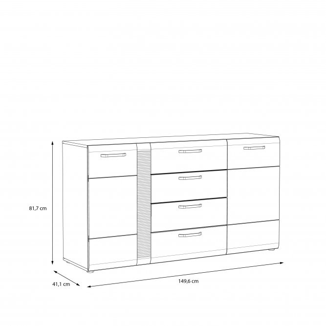 Комод 2D4S Forte LOCARNO LCRK231