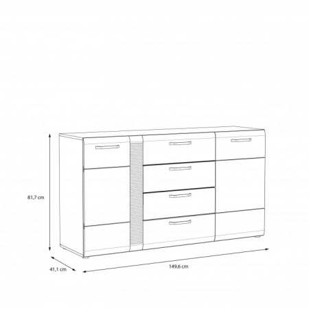 Комод 2D4S Forte LOCARNO LCRK231