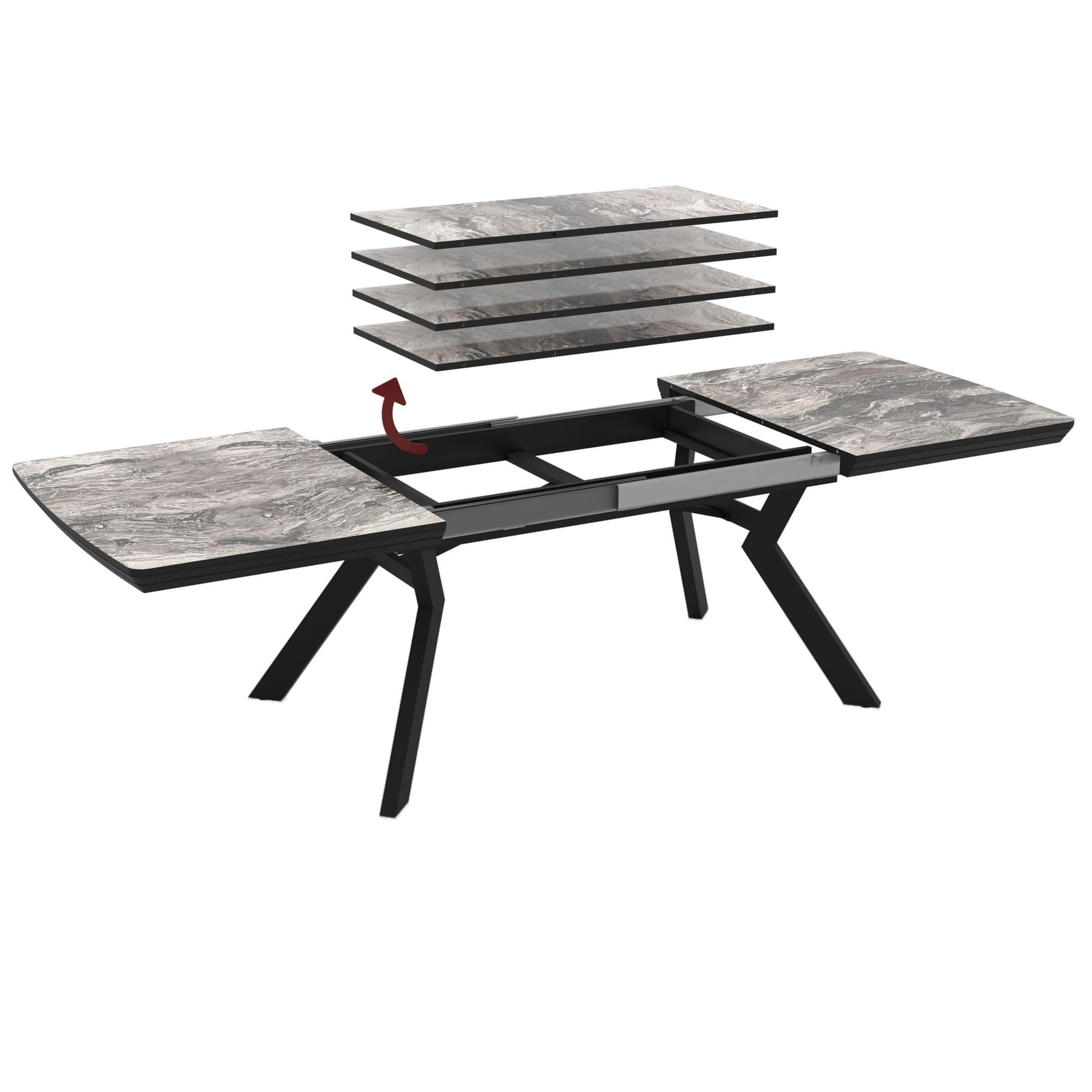 Стол раздвижной Avn- ROBAT 160-360x100 Cosmos Glossy