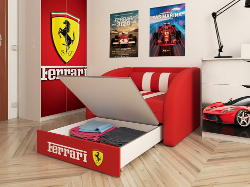 Кресло-кровать VRN- SMART 80х170 см (красный, розовый)