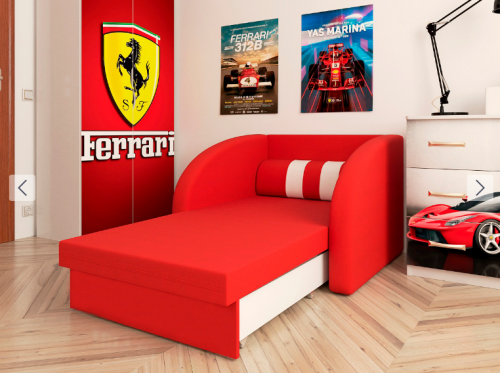 Кресло-кровать VRN- SMART 80х170 см (красный, розовый)