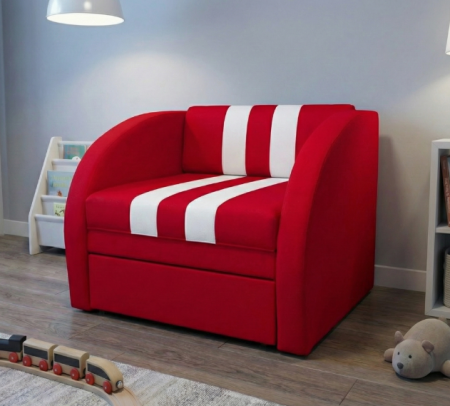 Кресло-кровать VRN- SMART 80х170 см (красный, розовый)