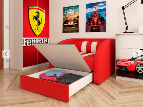 Кресло-кровать VRN- SMART 80х170 см (красный, розовый)