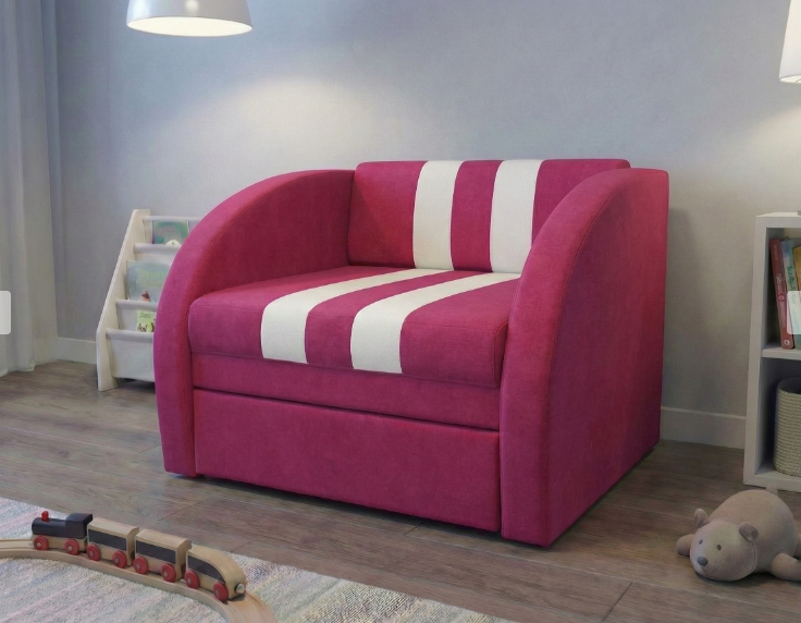 Кресло-кровать VRN- SMART 80х170 см (красный, розовый)