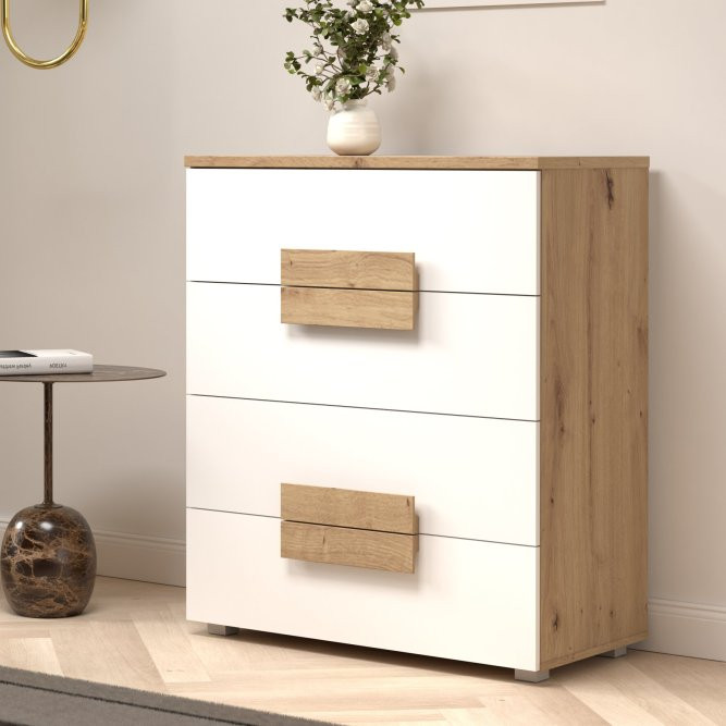 Комод Forte ARKINA LBLK34 дуб артизан-белый