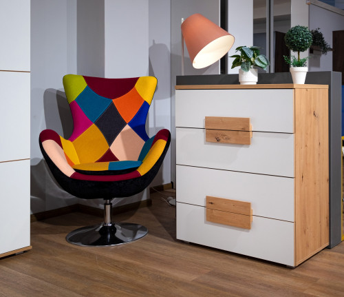Комод Forte ARKINA LBLK34 дуб артизан-белый