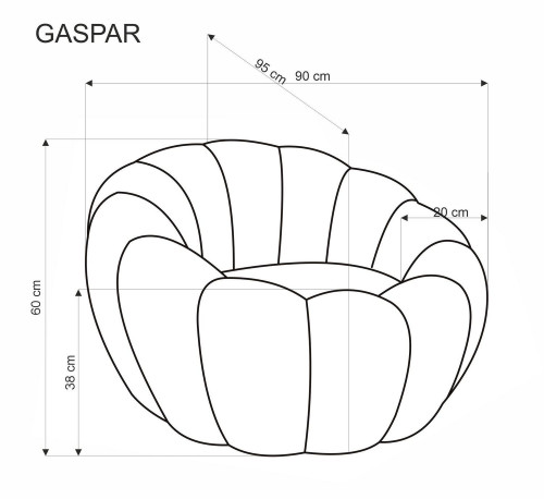 Кресло HALMAR GASPAR бежевый