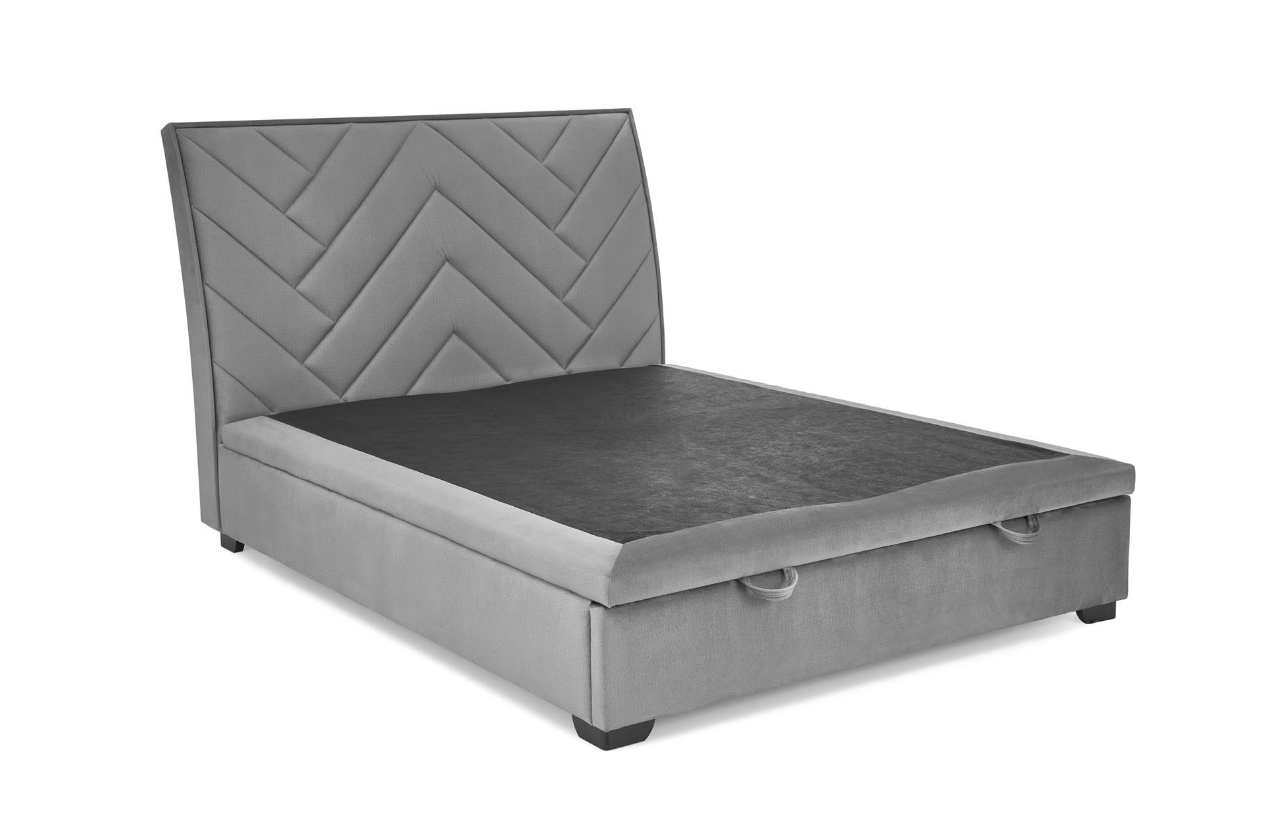 Кровать двуспальная HALMAR CONTINENTAL_1-160 (пепельный) 160х200  