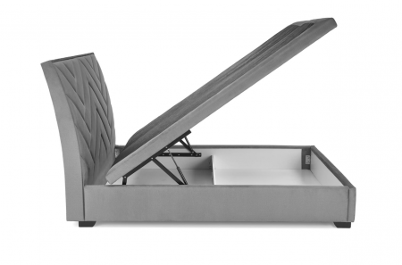Кровать мякая с механизмом HALMAR CONTINENTAL_1 (пепельный) 160х200 см  