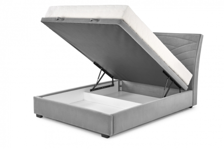 Кровать мякая с механизмом HALMAR CONTINENTAL_1 (пепельный) 160х200 см  