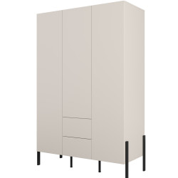 Шкаф на 3 двери с 2 ящиками Helvetia JUKON S 24KSND19 (кашемир/черный)