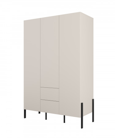 Шкаф на 3 двери с 2 ящиками Helvetia JUKON S 24KSND19 (кашемир/черный)