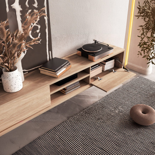 Тумба под телевизор навесная Helvetia FRIDA 24DOMT40 (дуб промасленный)