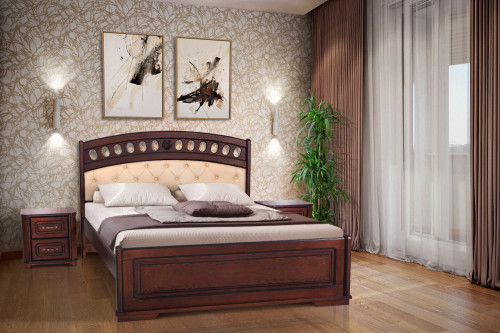 Кровать деревянная с патиной BIO- Элит Фелиция 