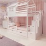 Кровать  двухъярусная средняя FLF- Classic Конструктор FC-504W