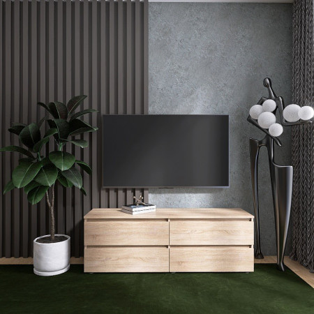 Тумба под телевизор EVR- Лайт ЛТВ-1400 дуб Сонома