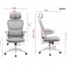 Компьютерное кресло поворотное INI- OWEN  серый/белый  