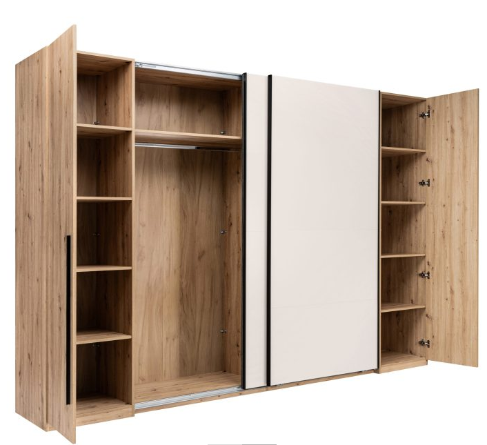 Шкаф - купе MRK- TEDDY 3,15х2,2 м Дуб Артизан/ Кашемир