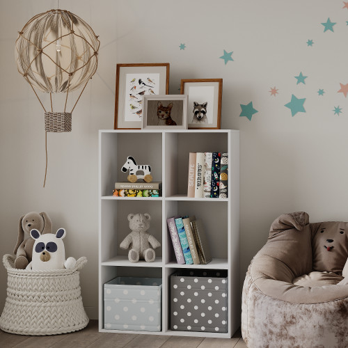 Стеллаж с полками на 6 секций 120х80х35 см KOD- СТ-6- детский