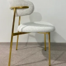 Обеденный стул модерн EXI- EVA Бежевый/Золото