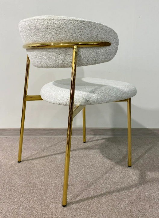 Обеденный стул модерн EXI- EVA Бежевый/Золото